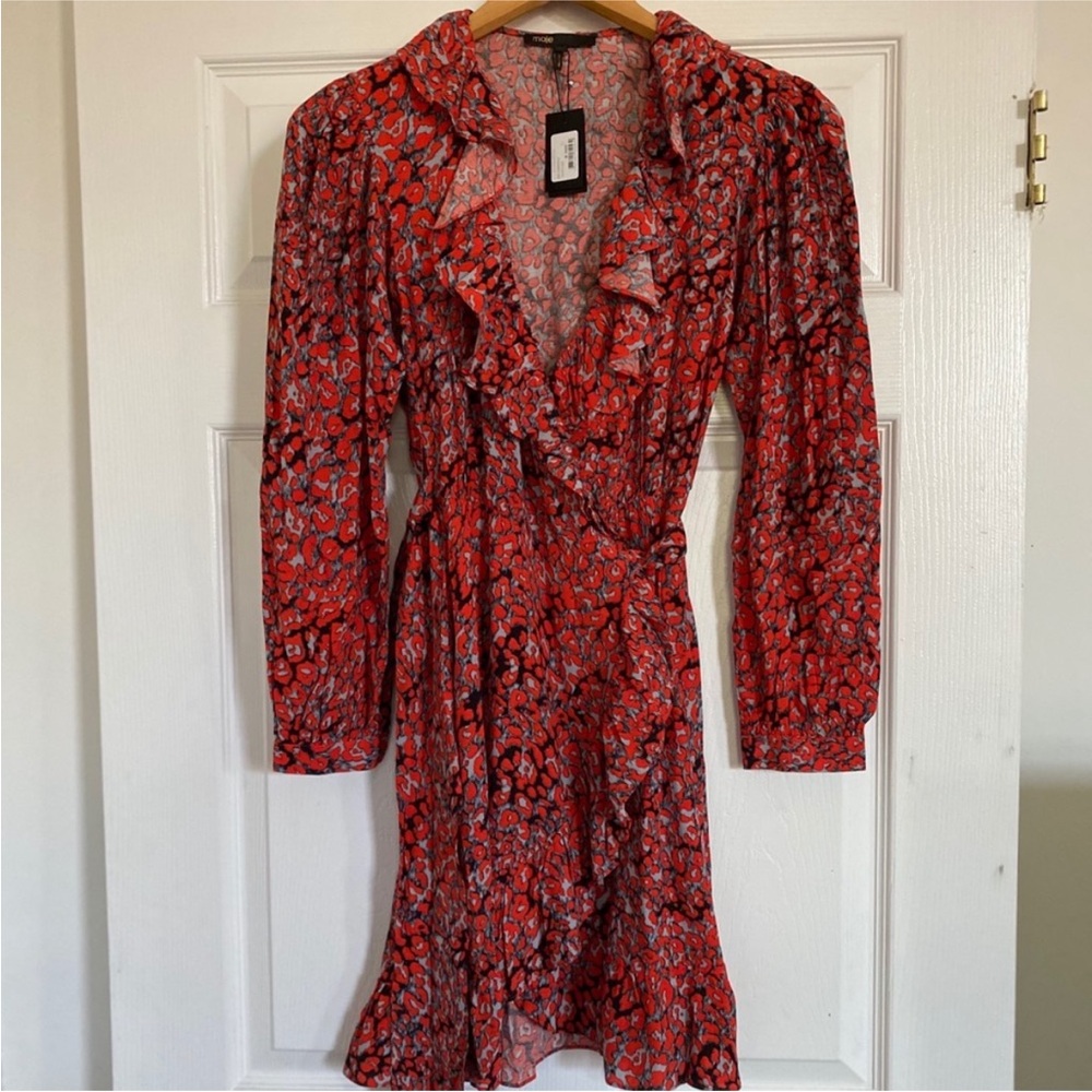 Fall Leopard Wrap Dress - Picture 7 of 12